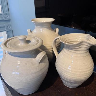 Assorted ceramic pitcher, vase, urn