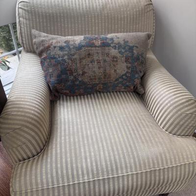 Hickory Furniture Striped Arm Chair