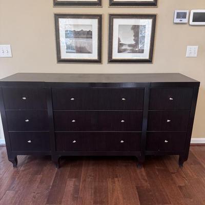 Baker Furniture Babara Barry Collection Reed Dresser in Ebony 68" W x 19" D x 34" H