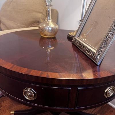 Small Drum Mahogany Drum Table