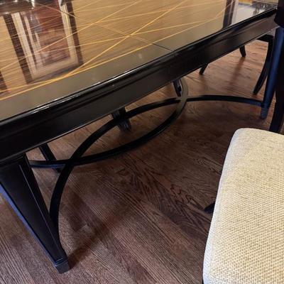 9 piece Henrendon Barbara Barry Design Diamond Pattern Oval Dining Room set