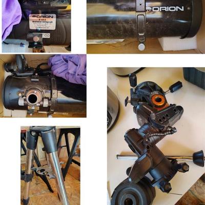 Orion telescope, tripod, accessories