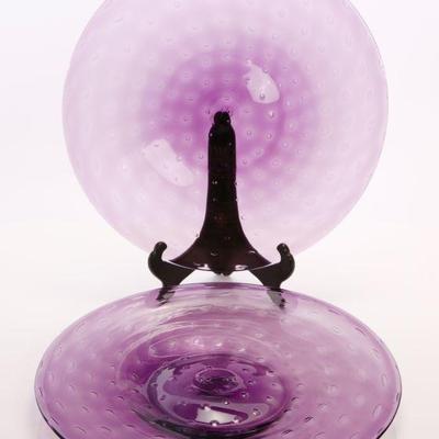 Art glass charger plates