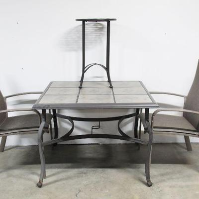 Tile top patio table set