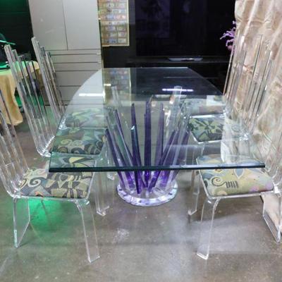 Shlomi Haziza lucite table & chairs