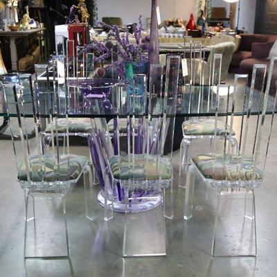 Shlomi Haziza lucite dining table & chairs