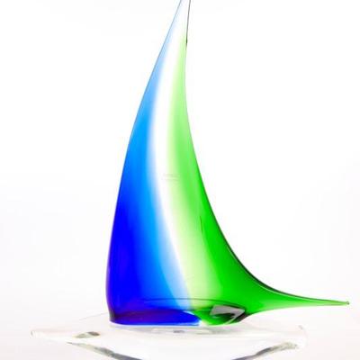 Formia Vetri di Murano glass sailboat