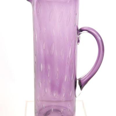 Purple Art Glass Pitcher