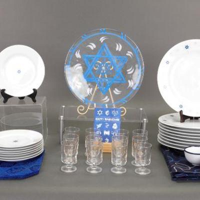 Crate & Barrel Hanukkah dishes