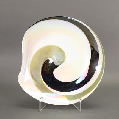 Crate & Barrel Glass charger & stand