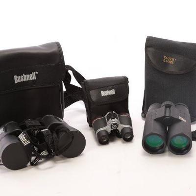 Bushnell & Bausch & Lomb binoculars lot