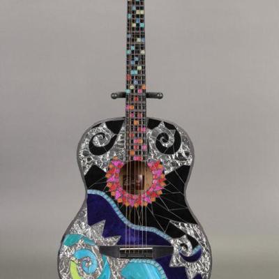 Sale Photo Thumbnail #347: Artist Made Mosaic guitar