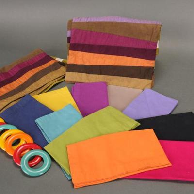 Crate & Barrel Placemats, napkins, napkin rings