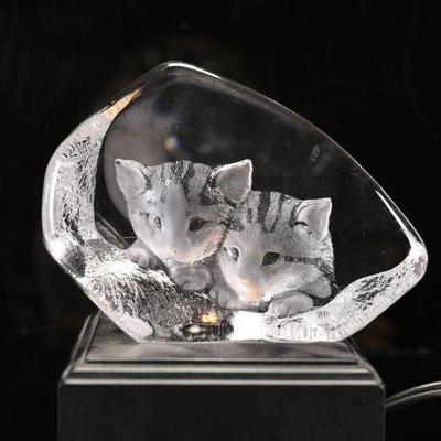 Mats Jonassaon crystal kittens