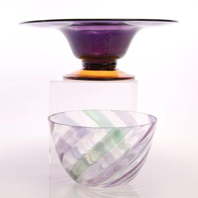 Blenko glass bowl & Venetian swirl