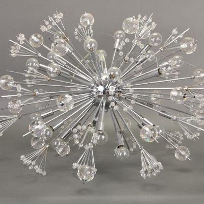 Mid-Century Modern Austrian crystal sputnik chandelier
