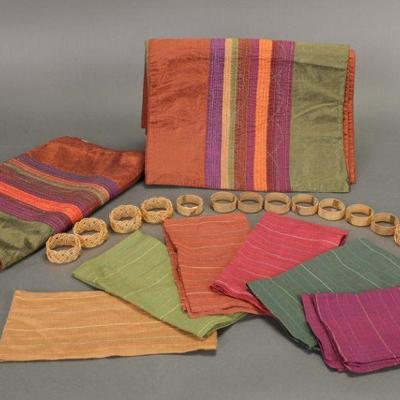 Crate & Barrel Placemats, napkins, napkin rings