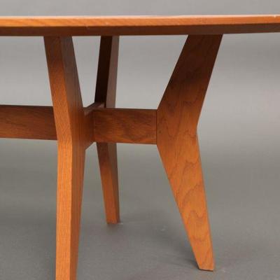 Mid-Century Modern wood surfboard coffee table