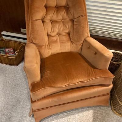 Rust colored armchair
