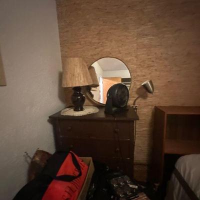 Nightstand, mirror