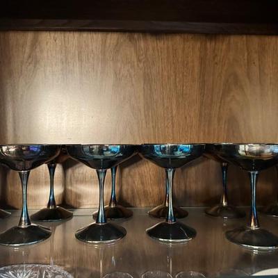 Silver coupe glasses