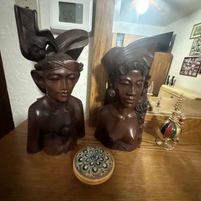 Wooden busts