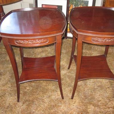 Mahogany end tables