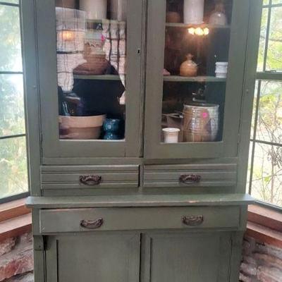 Green vintage CAbinet
