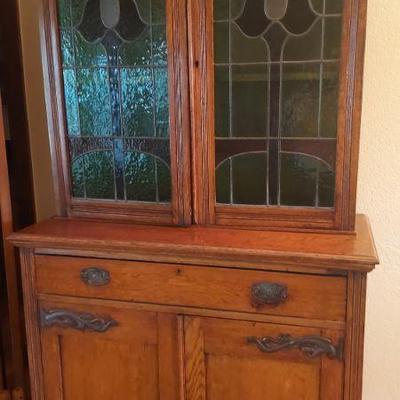 Stained glass front cabinet