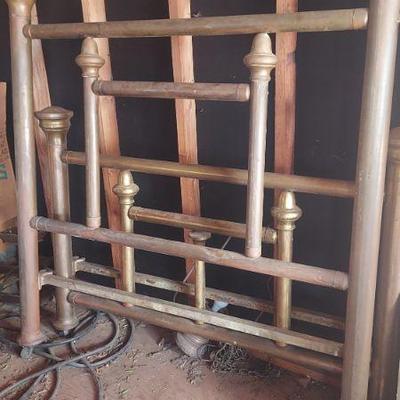 Brass bed in Barn