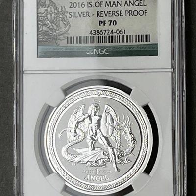Lot 103 | 2016 Isle of Man Angel Silver Coin Reverse Proof
