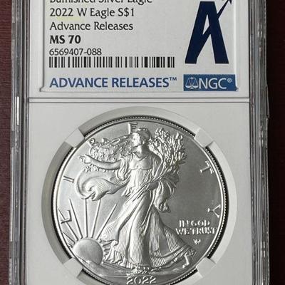 Lot 70 | 2022 Burnished Silver Dollar Advance Release

