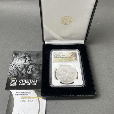Lot 120 | 2016 South African R2 Silver Cheetah Coin
