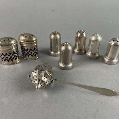Lot 293 | Sterling Silver Salt & Pepper Shakers and Teaball
