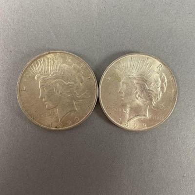 Lot 229 | 2 1922 Peace Dollars
