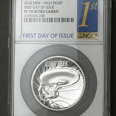 Lot 104 | 2016 Tuvalu Silver Dollar Star Trek High Relief
