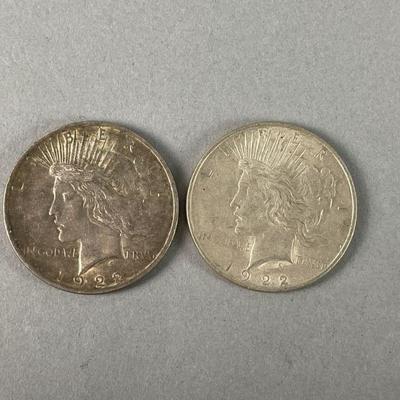 Lot 222 | 2 1922 Peace Dollars
