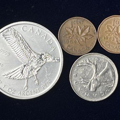 Lot 93 | 2015 Canada 5 Dollar Silver Hawk Coin & More
