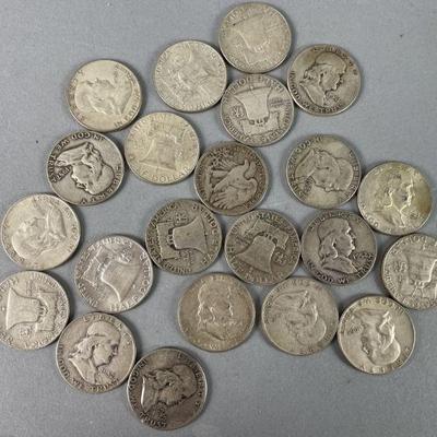 Lot 257 | 22 Pre 1964 Franklin Half Dollars
