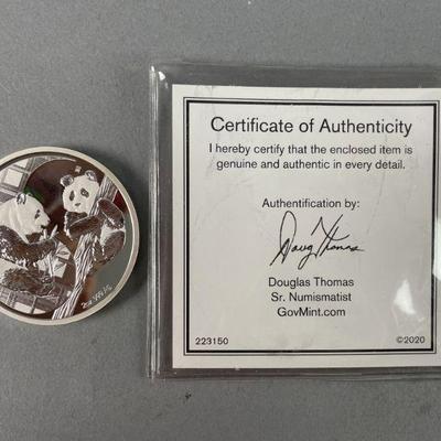 Lot 239 | 2021 2oz .999 Silver Panda with COA
