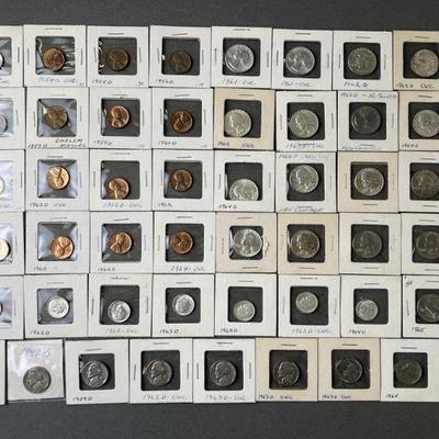 Lot 247 | Pennies, Nickels, Dimes & Quarters 1942 - 1965

