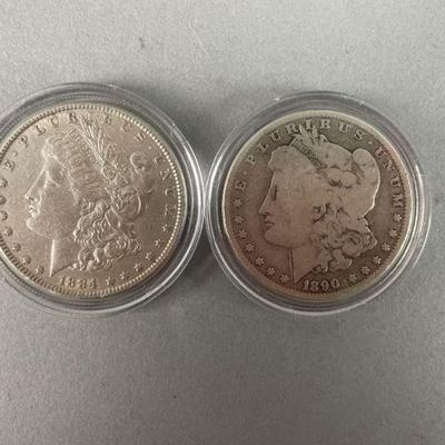 Lot 256 | 1884 and 1890 Morgan Silver Dollars

