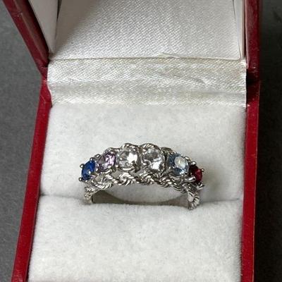 Lot 137 | 10K Ring With Ruby, Sapphire, Topaz & More
