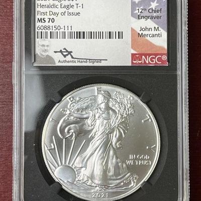 Lot 62 | 2021 Silver Dollar First Day of Issue & Signature
