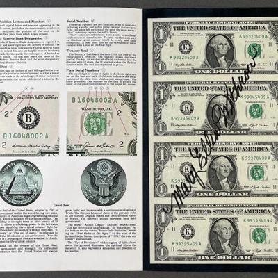 Lot 164 | Uncut Dollars Signed by Treasurer of the U.S.
