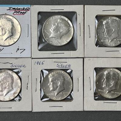 Lot 259 | 1964 & 1965 Kennedy Half Dollars Impaired Proof
