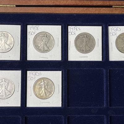 Lot 78 | Set of 6 Walking Liberty Half Dollars 1917 - 1920
