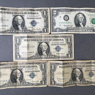 Lot 146 | 1 Dollar Bills 1935 & 1957 & 2 Dollar 1976 Series
