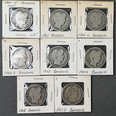 Lot 185 | 1900 - 1911 Barber Half Dollars
