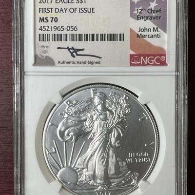 Lot 50 | 2017 Liberty Silver Dollar Signed First Day Issued
